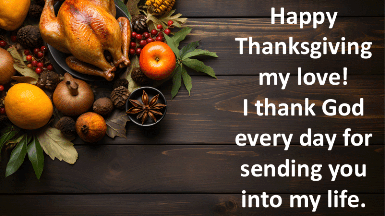 Happy Thanksgiving To My Love Wishes Quotes